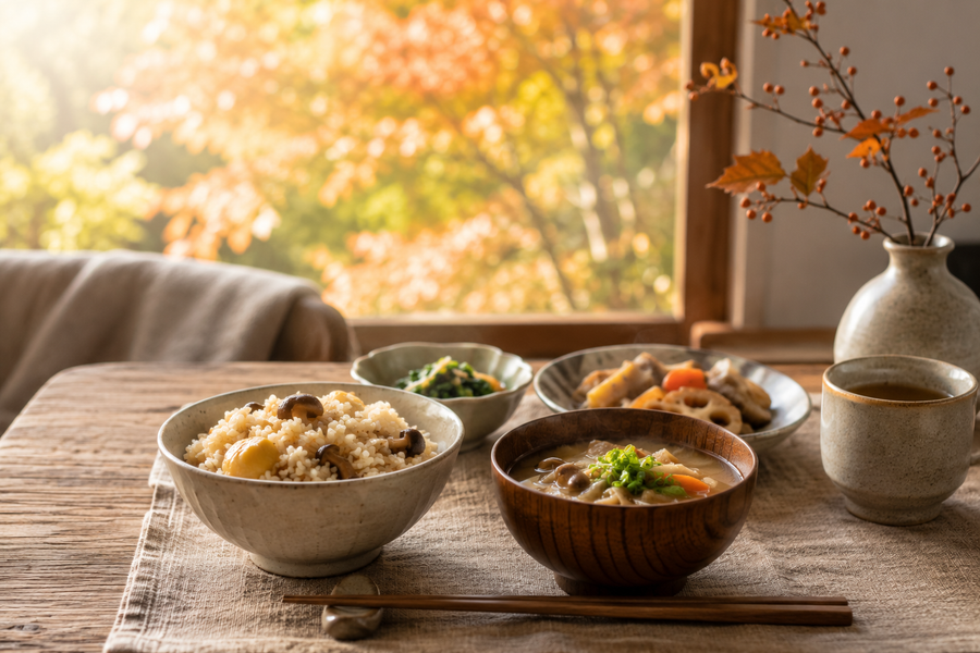 実りをいただく、秋の食卓。