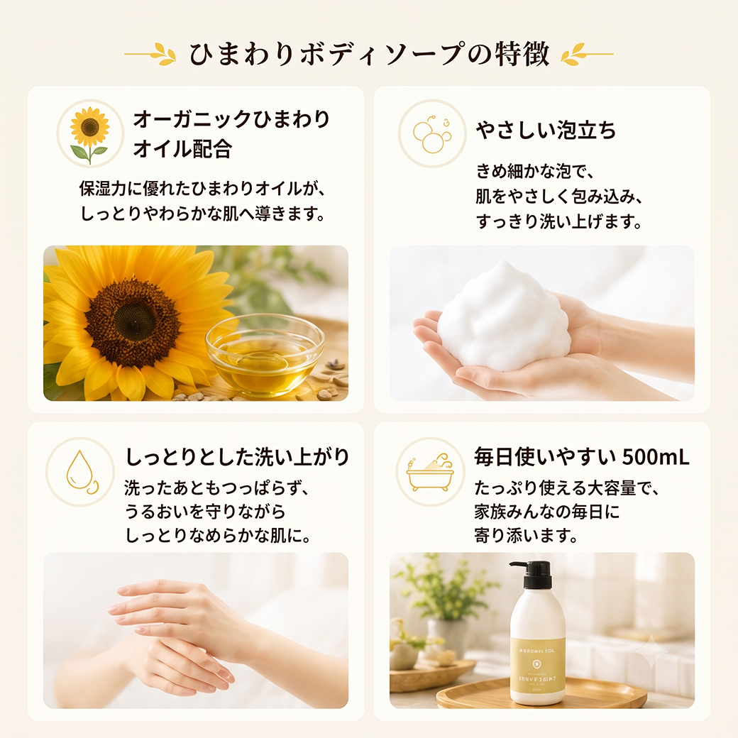 オーガニックOILボディソープ 500mL
