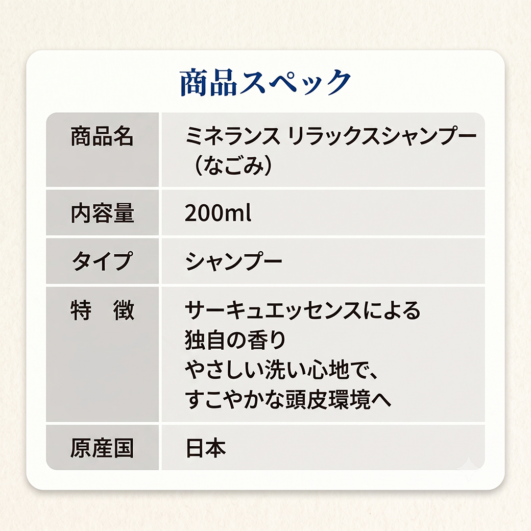 ミネランス リラックス シャンプー 200mL