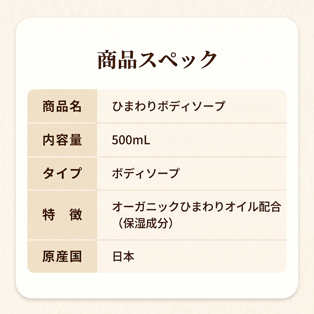 オーガニックOILボディソープ 500mL